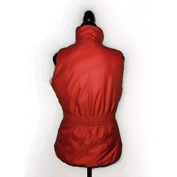 Patagonia Nano Air Puff Goose Down Reversible Women’s Vest Sz M Red - Picture 2 of 13